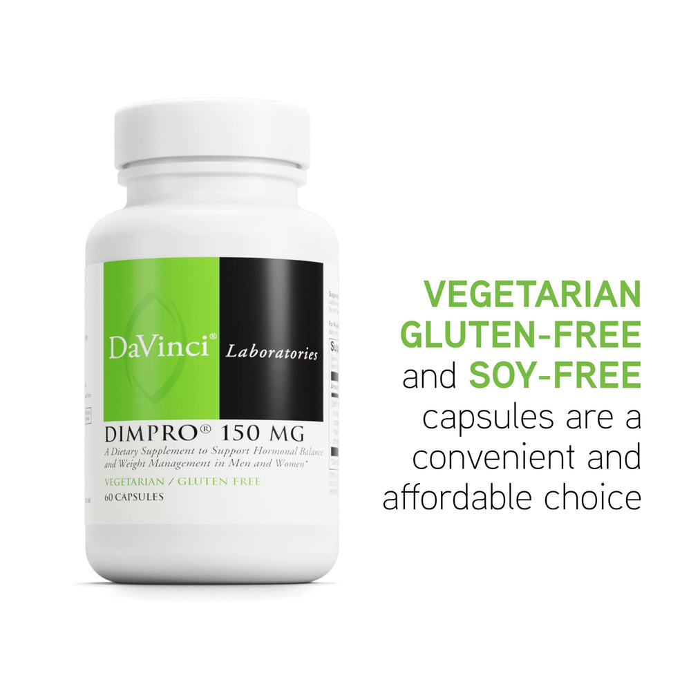 DIMPro capsules with glass of water for easy daily intake.
