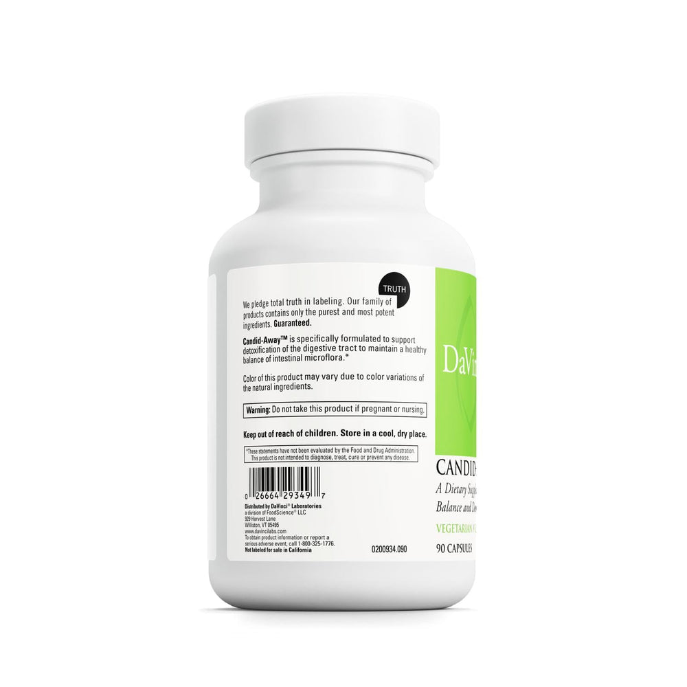 Label detail featuring olive leaf extract and digestive wellness notes.