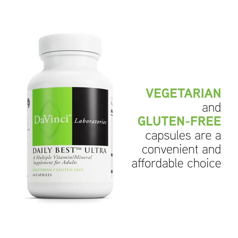 DAVINCI Labs Daily Best Ultra box packaging emphasizing premium blend for heart and bone support