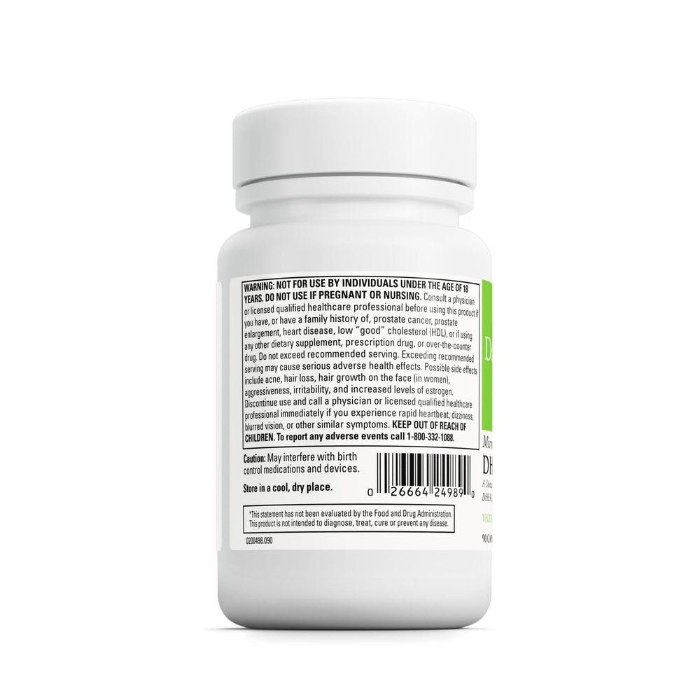 DAVINCI DHEA ingredient label emphasizing purity and transparency.