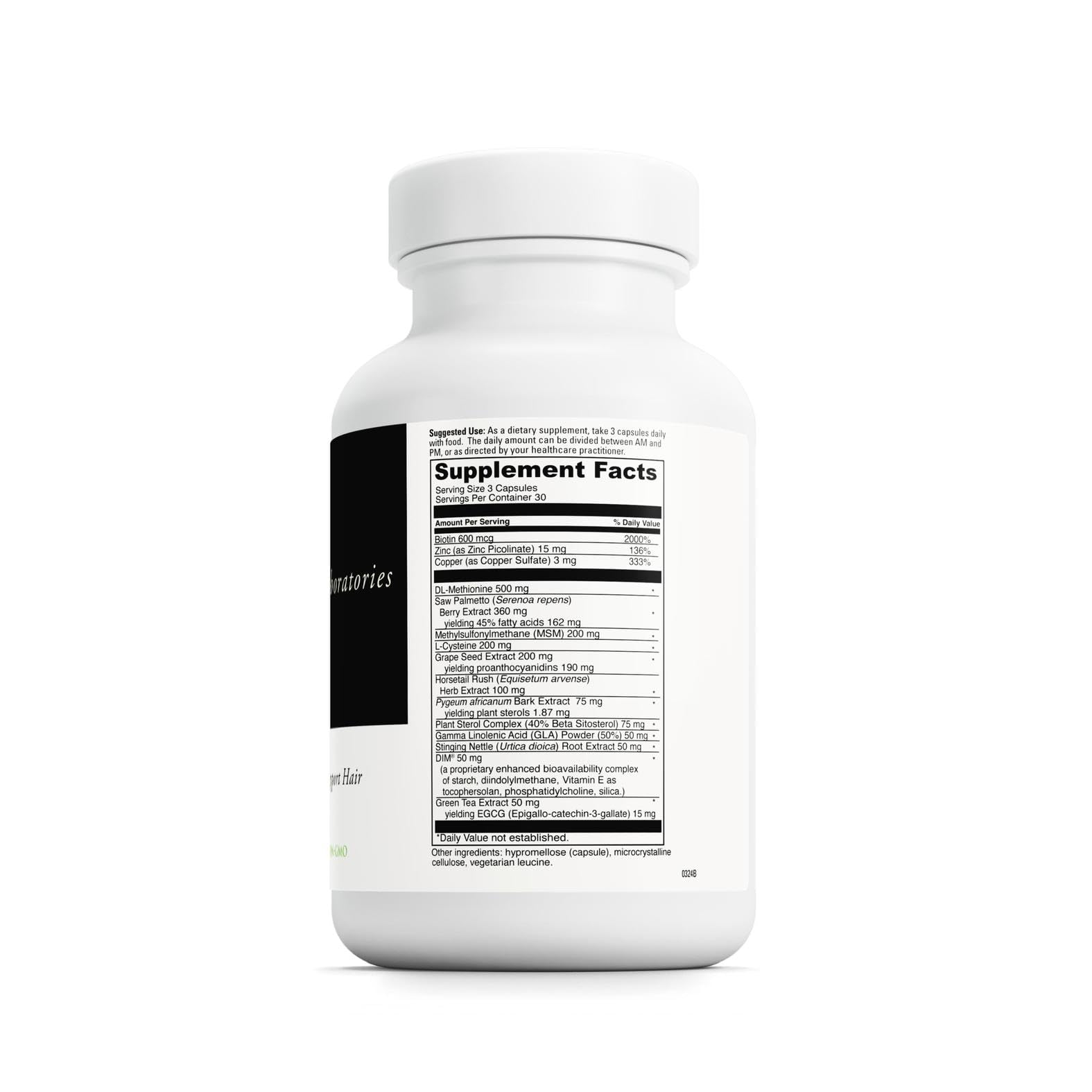 DAVINCI Hair Effects capsules closeup highlights biotin and minerals for hair strength