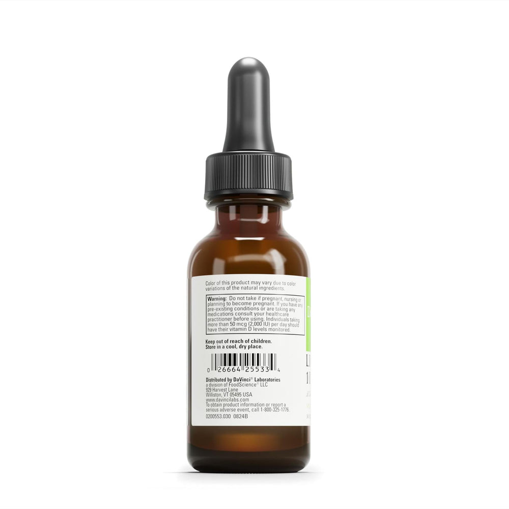 DAVINCI Labs Liquid D3 dropper for precise servings