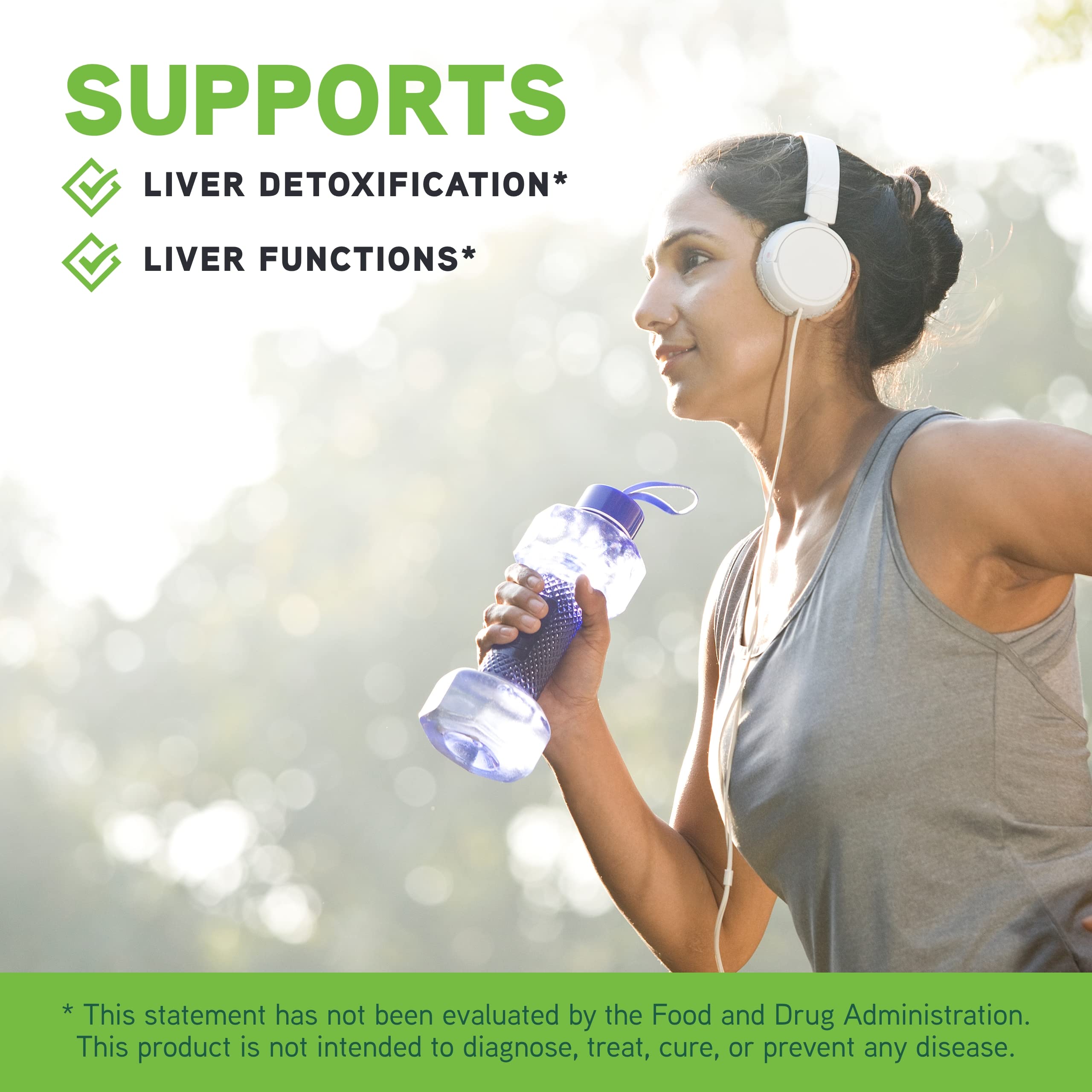 Serving with water demonstrating easy daily use of DAVINCI Milk Thistle.