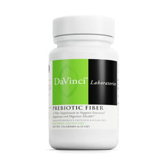 DAVINCI Labs Clearly Fiber powder in a jar for daily digestion.