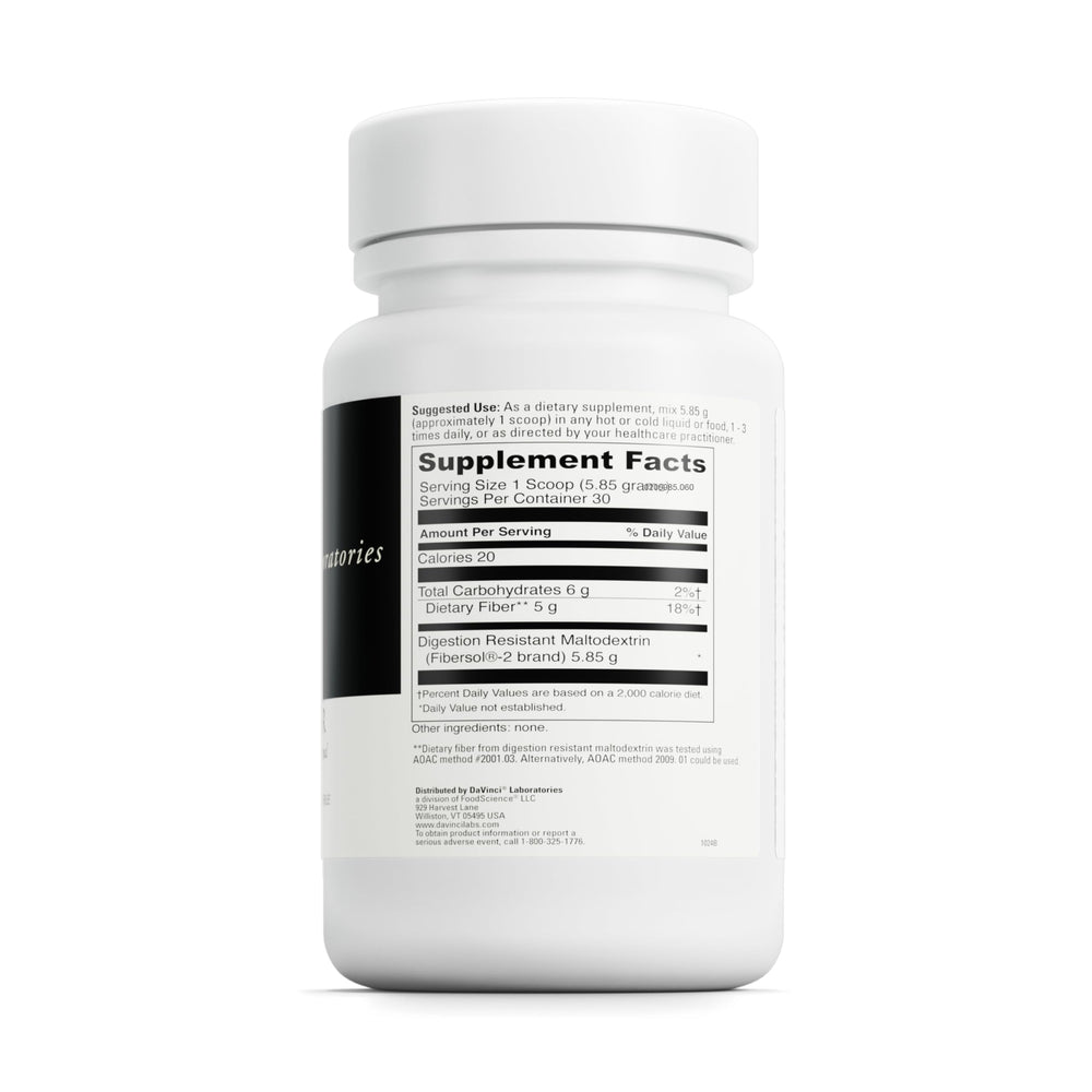 DAVINCI Labs Clearly Fiber dissolves tastelessly in water for convenient daily use.