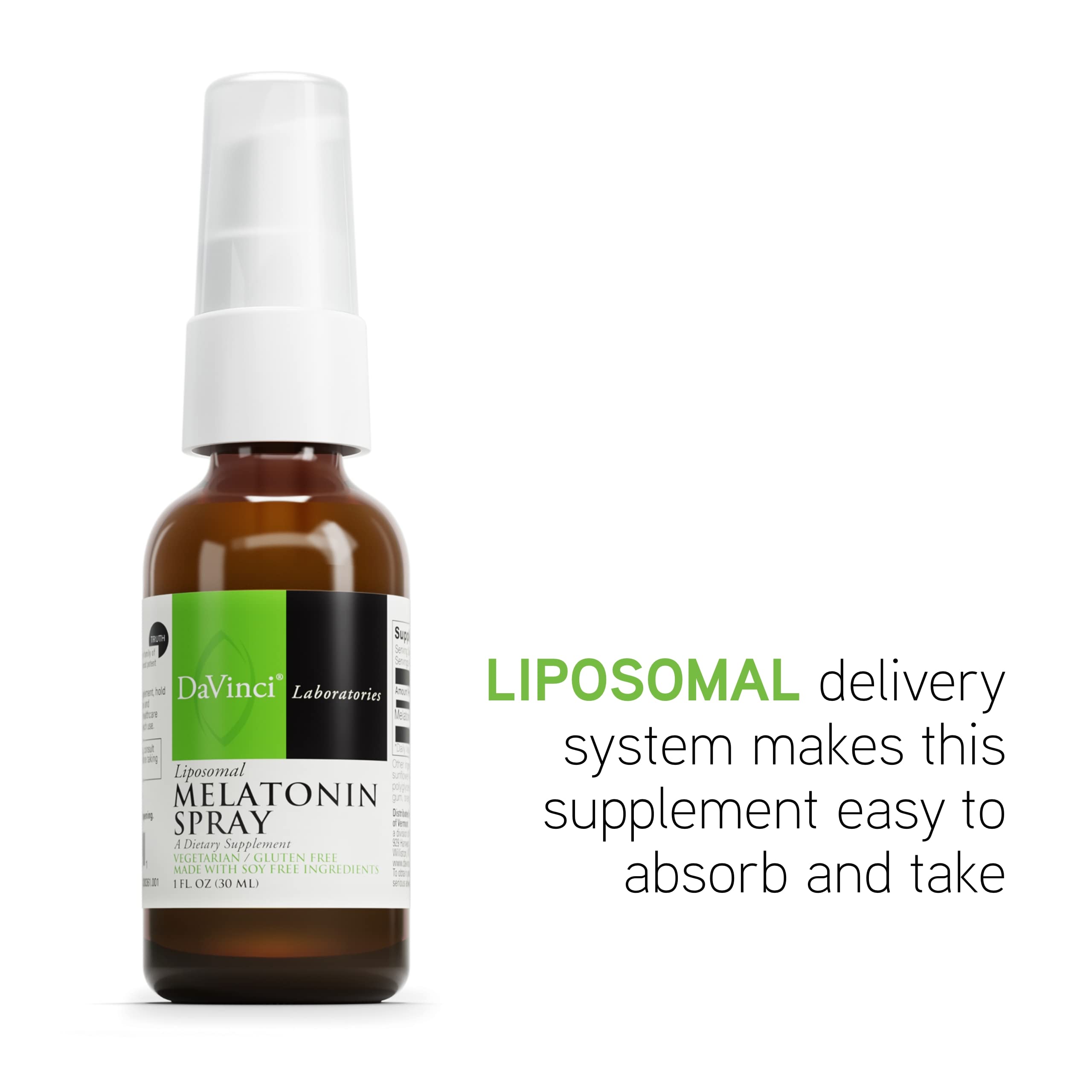 Close-up label shows liposomal technology for absorption.