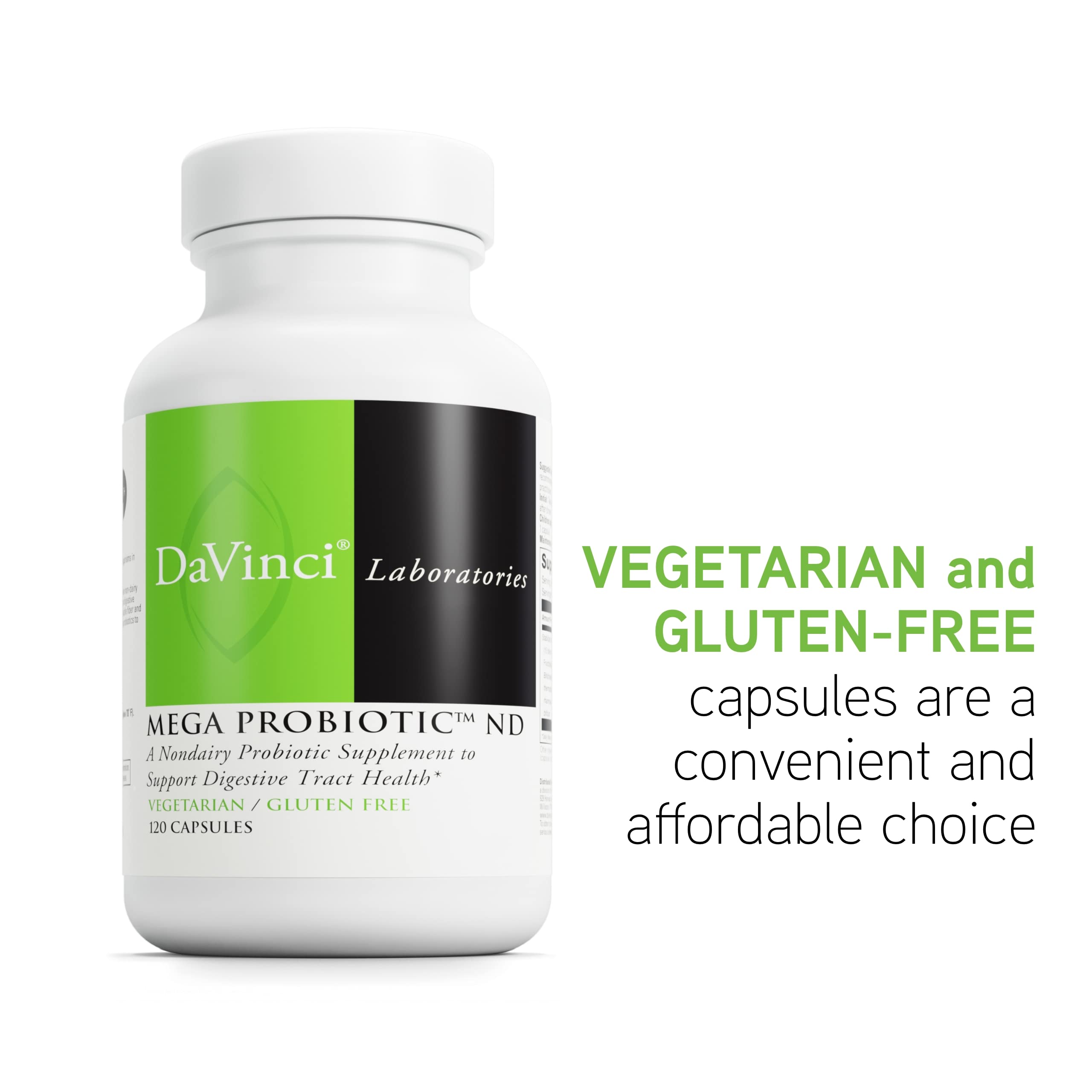 Bottle with a glass of water illustrating easy daily use of DAVINCI Mega Probiotic ND