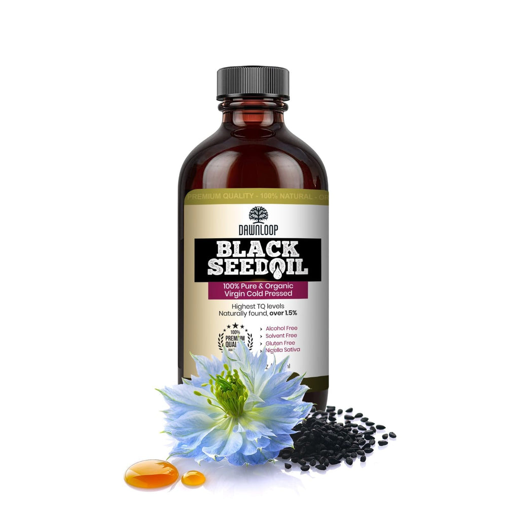 DAWNLOOP Black Seed Oil skincare usage for skin nourishment.