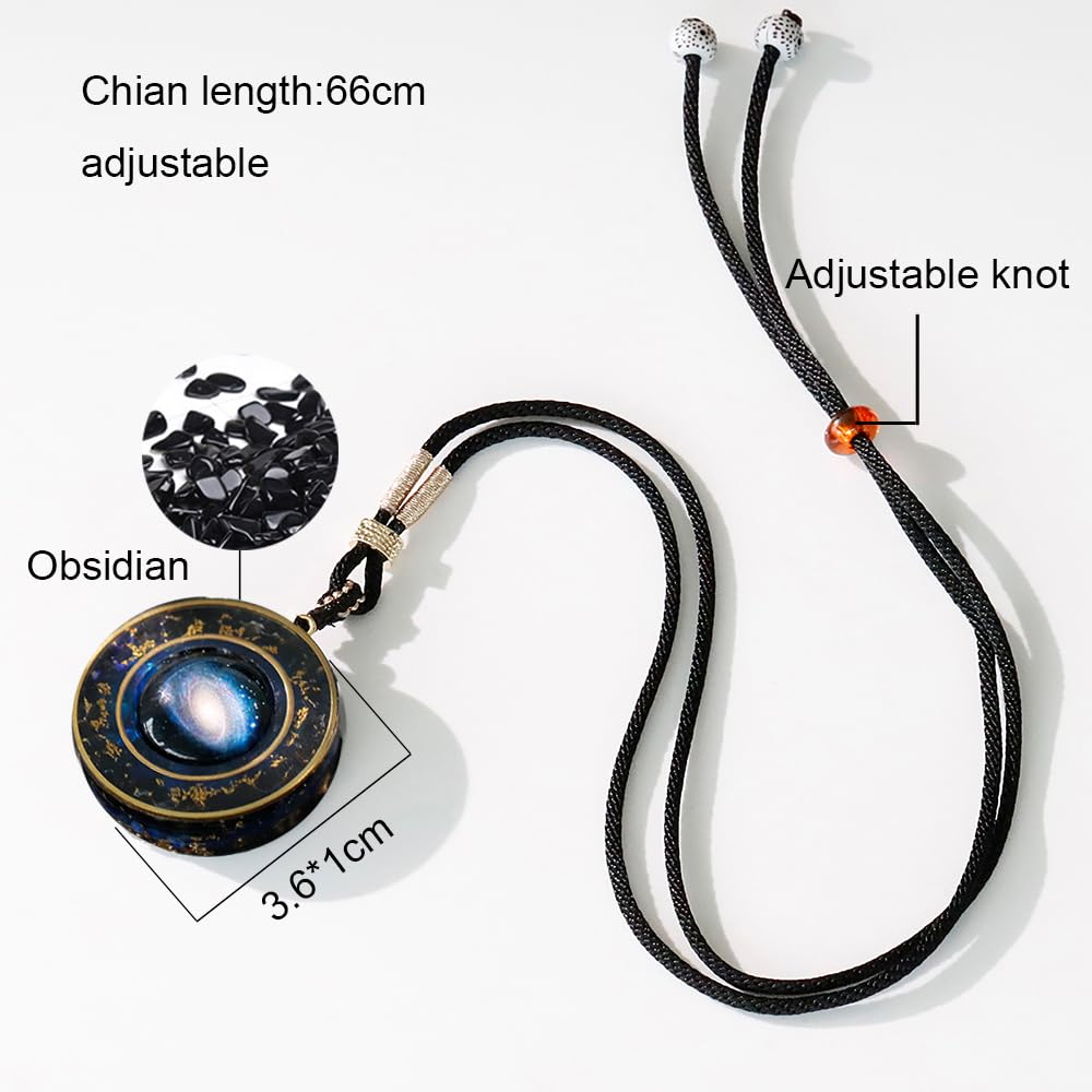Day Day Up Nebula pendant includes malachite and tiger stones for elegance and protection.