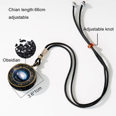Day Day Up Nebula pendant includes malachite and tiger stones for elegance and protection.