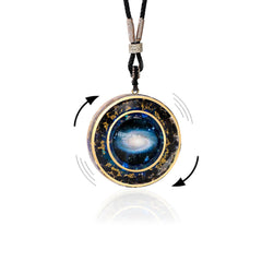 Day Day Up Nebula pendant highlights lapis lazuli for deeper energy balance.