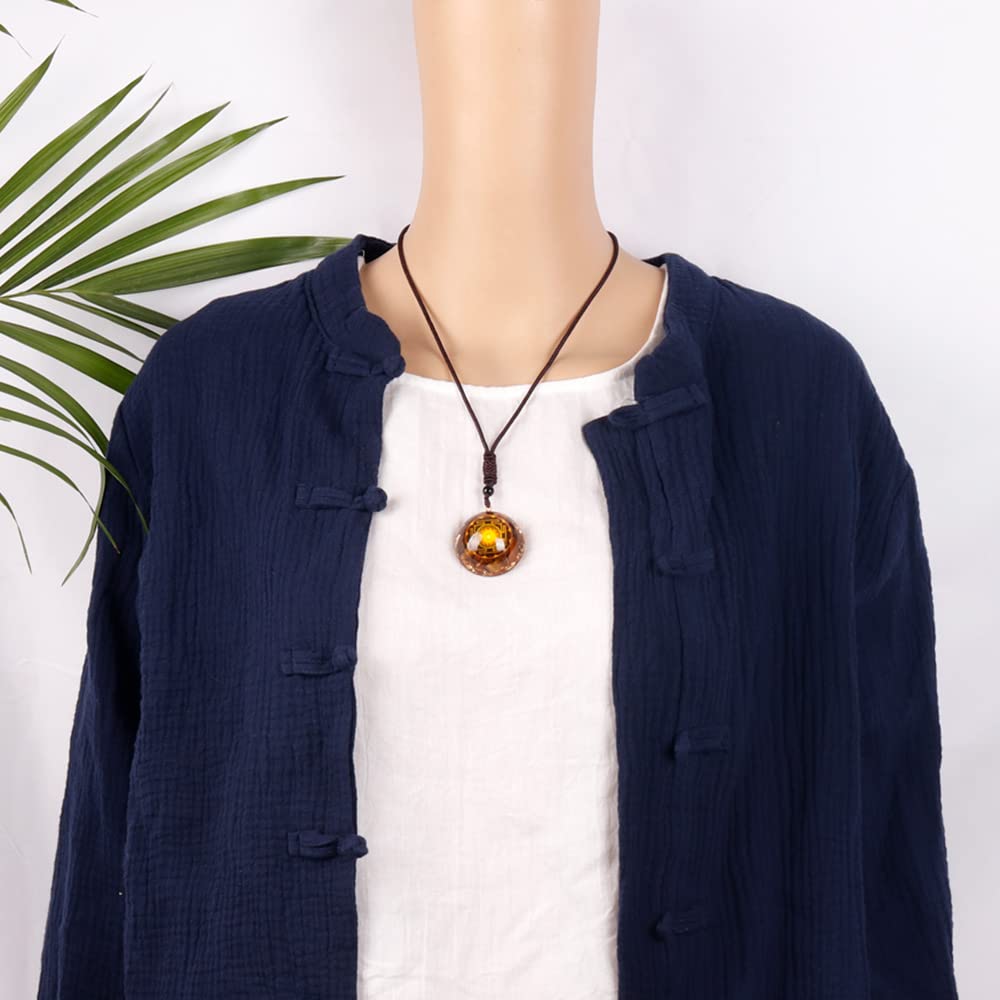 Day Day Up tiger eye protection pendant; supports focus during tasks