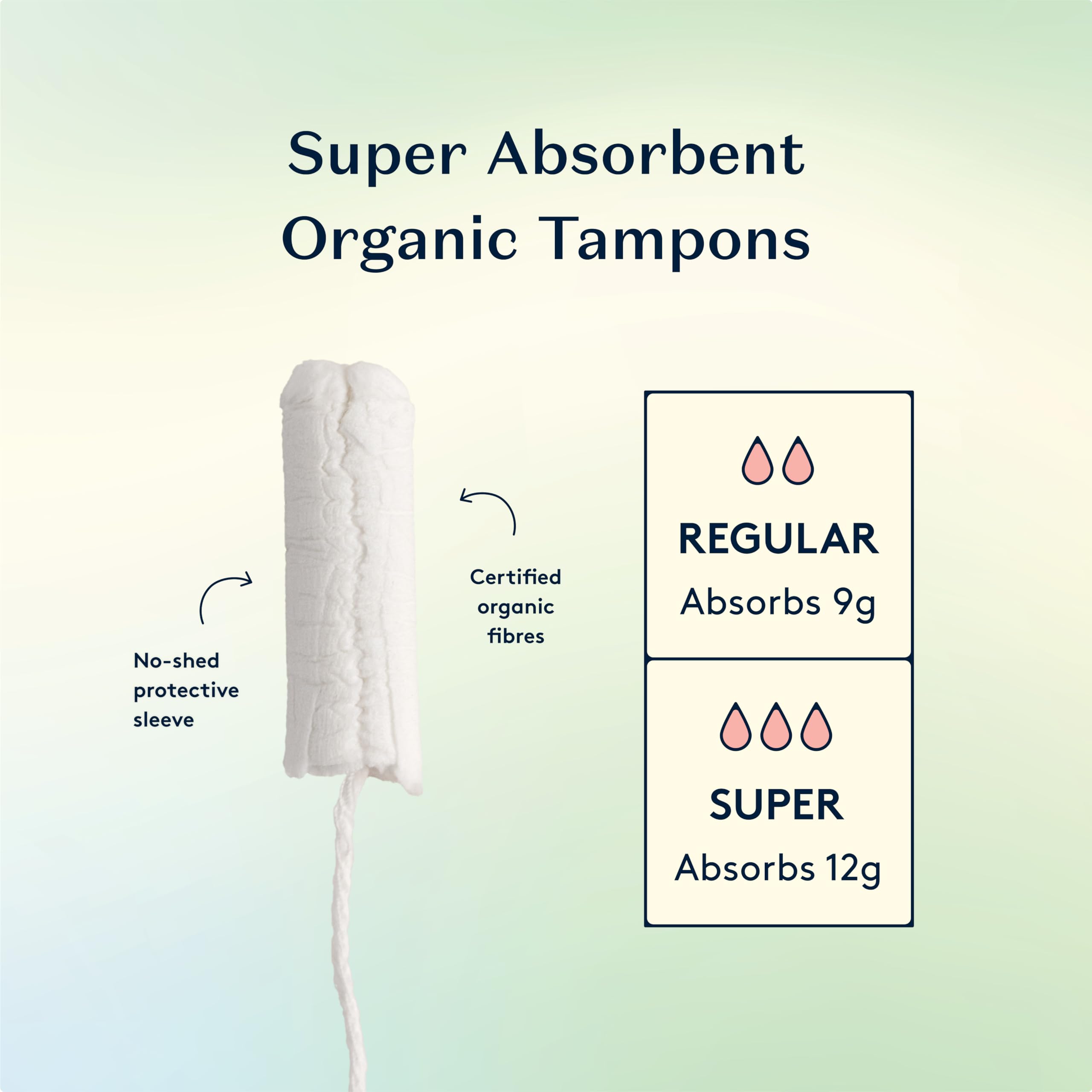 Daye Organic Tampons Super biodegradable tampon with recyclable packaging.