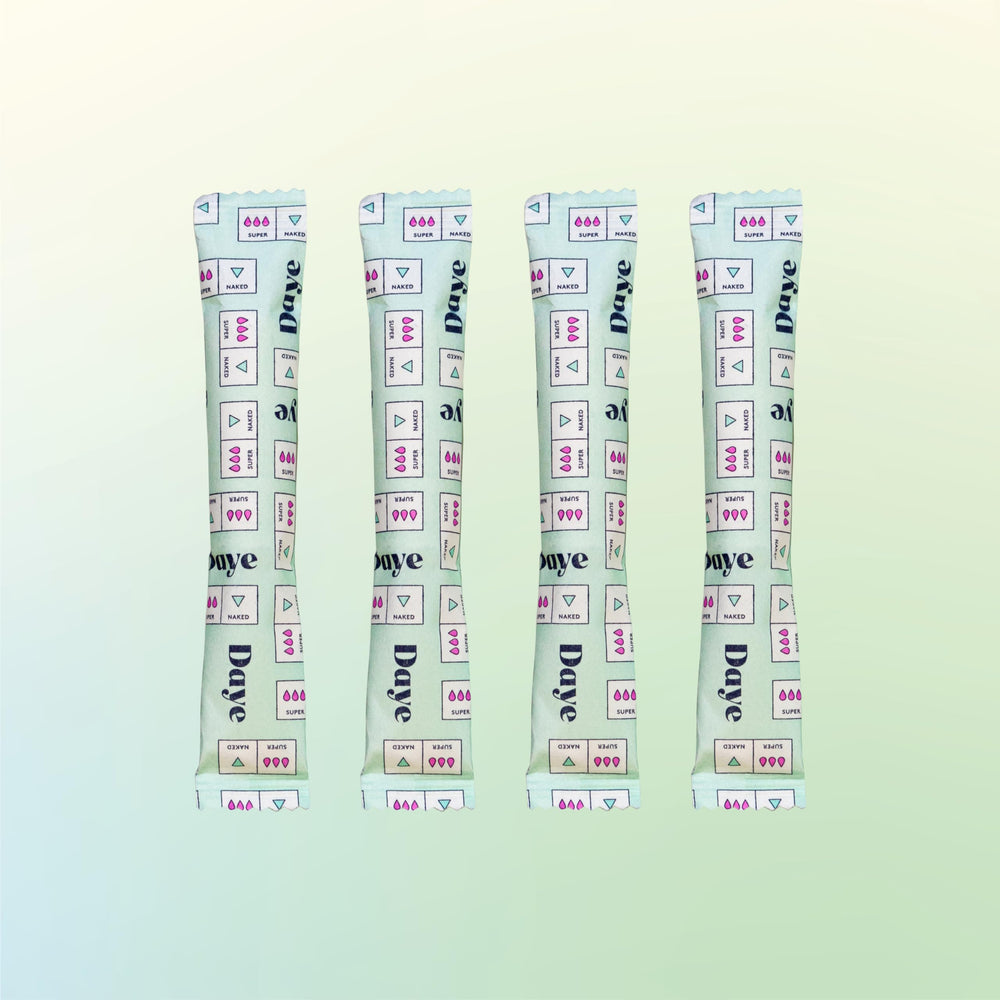 Daye Organic Tampons Super inside cotton sleeve prevents shedding during removal.