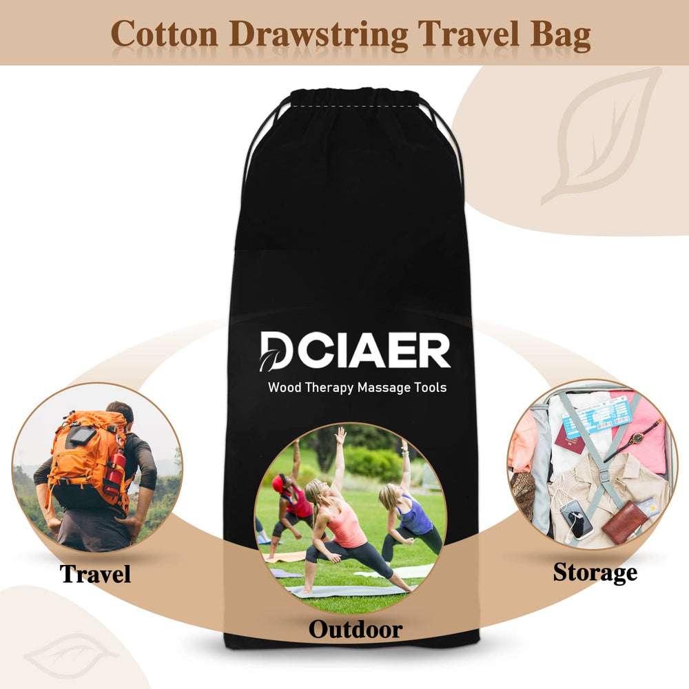 DCIAER drawstring roller portable on-the-go massage tool
