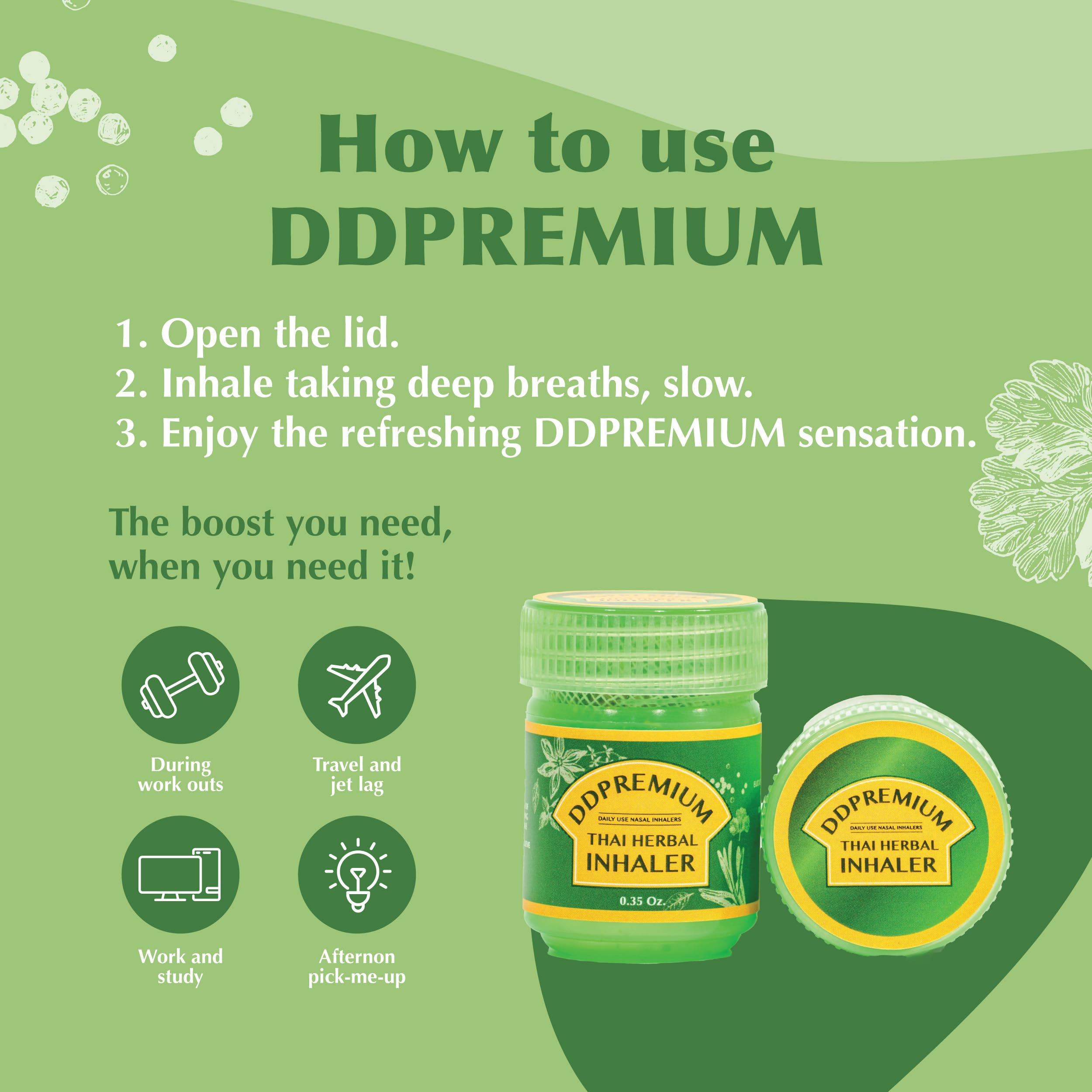 DDPremium inhaler clove and cardamom notes enrich herbal aroma