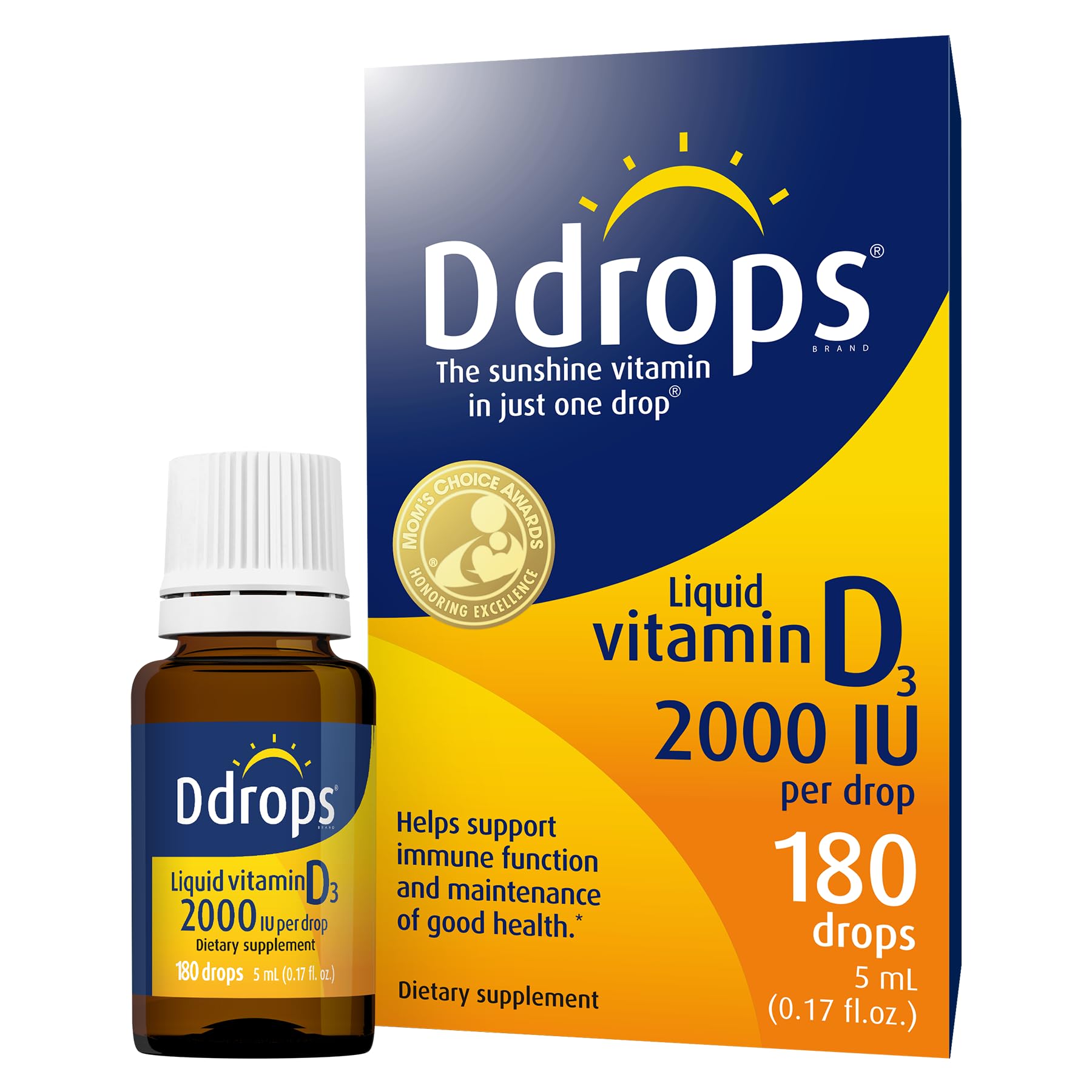ddrops Adults 2000IU bottle pour: easy dosing for daily vitamin D support