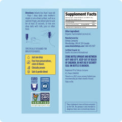 Ddrops Baby 400 IU drops label: trusted vitamin D3 source for infants