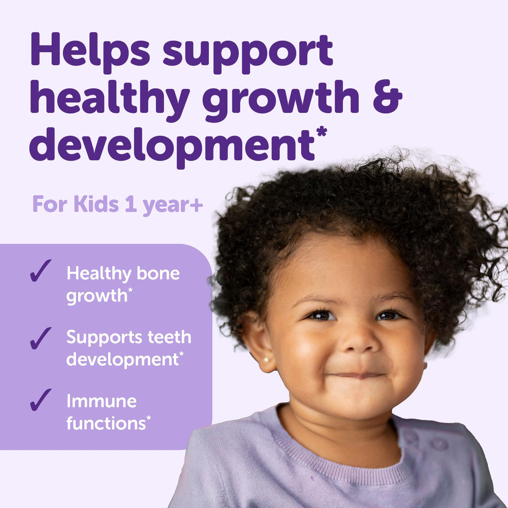 Ddrops Kids Booster packaging, free from preservatives and common allergens.