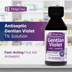 Applying De La Cruz Gentian Violet to a small cut