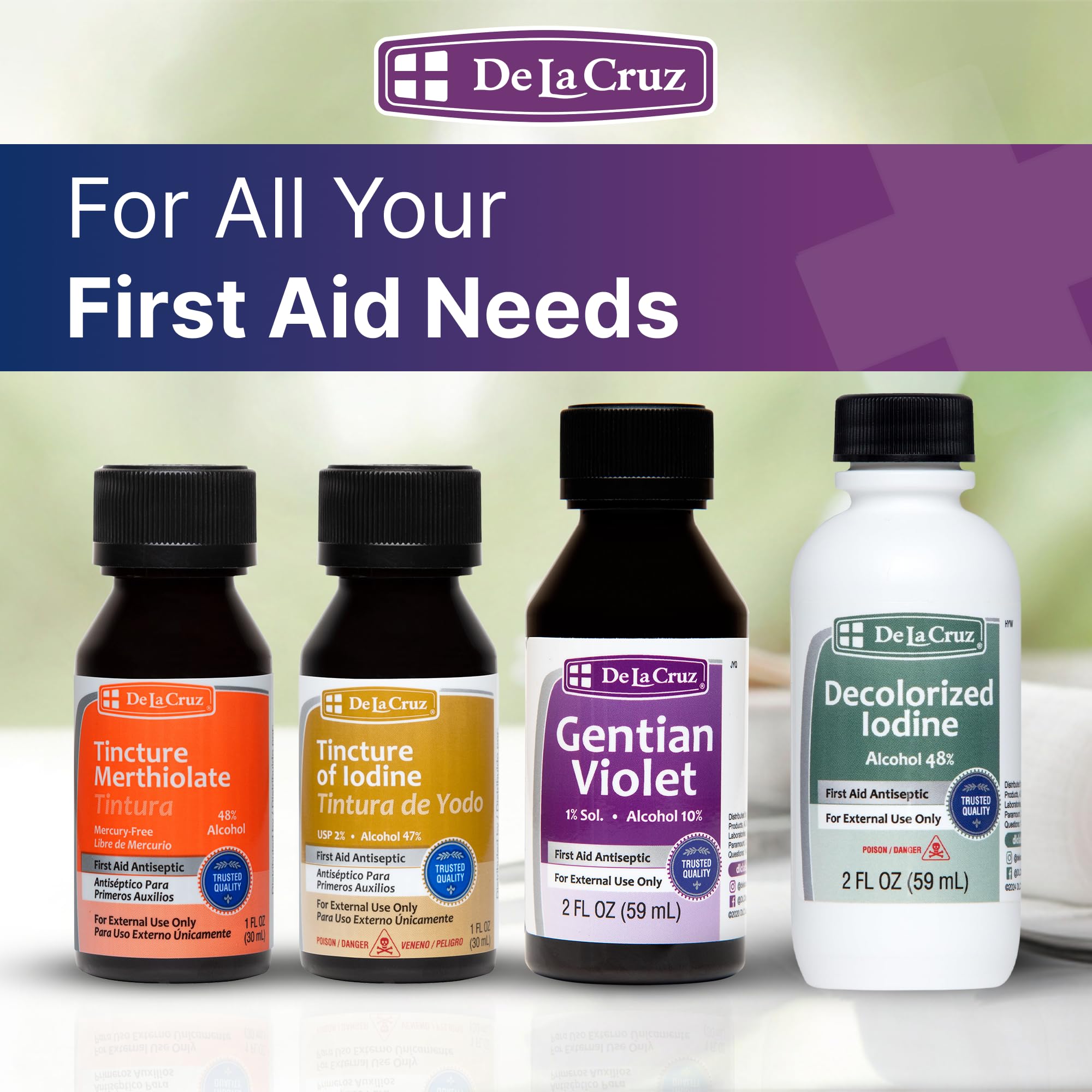 2 oz bottle fits in a home first aid kit