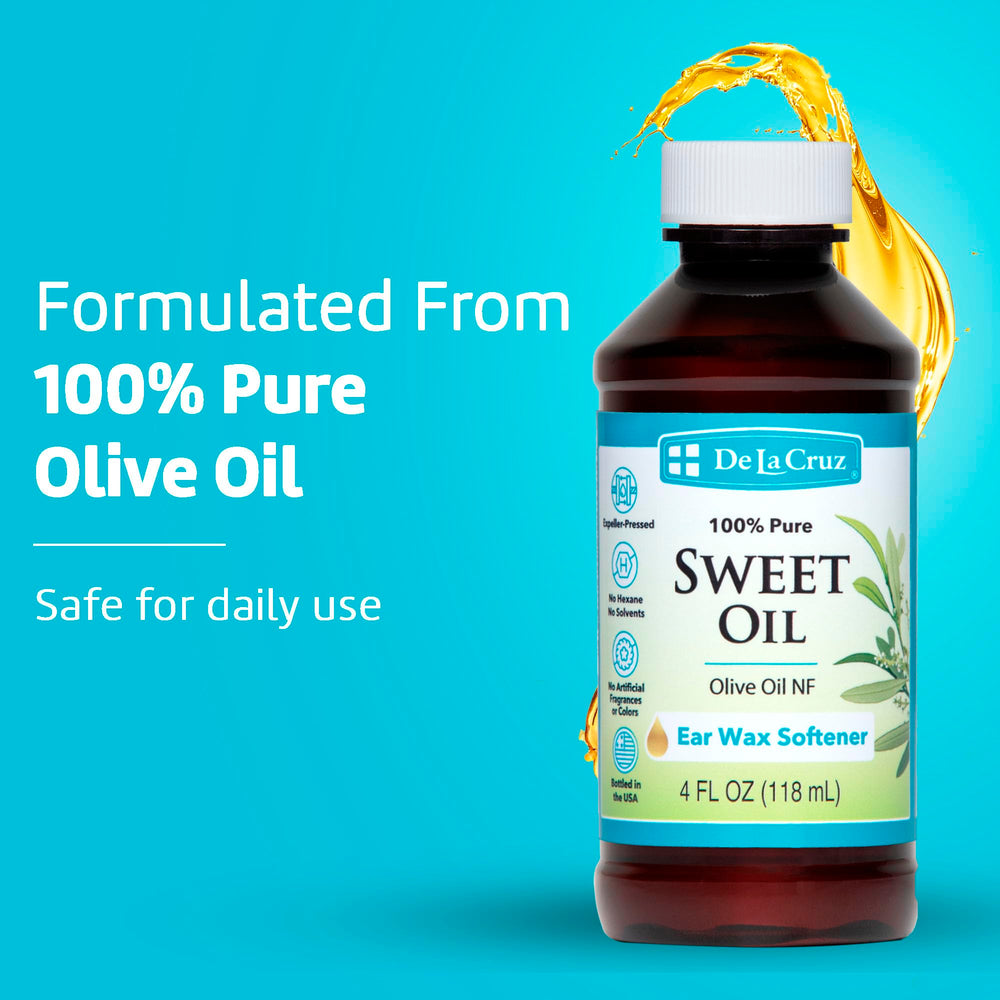 Single ingredient sweet oil highlighting natural formula.