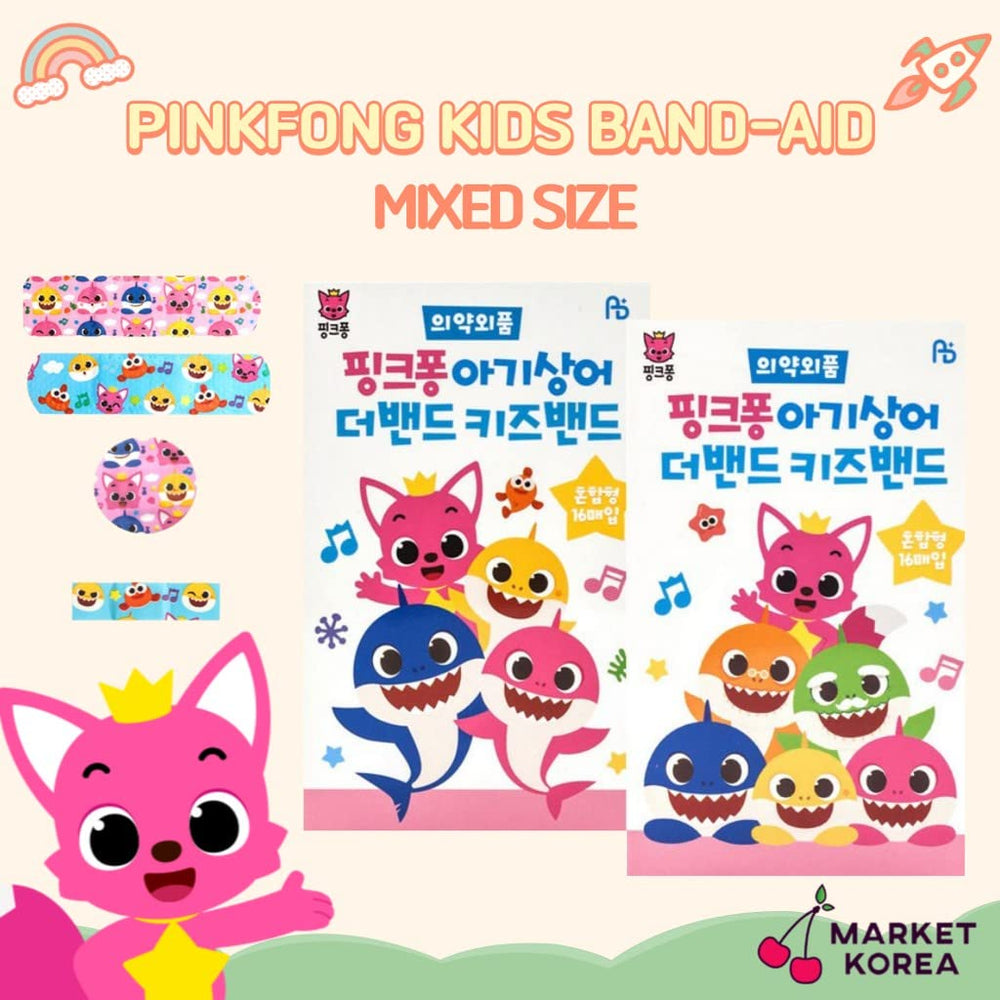 DEAD SKIN Shark Family First Band Aids closeup of colorful shark characters