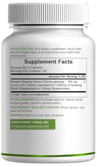 Label highlighting 150mg active ginsenosides per serving on DEAL SUPPLEMENT.