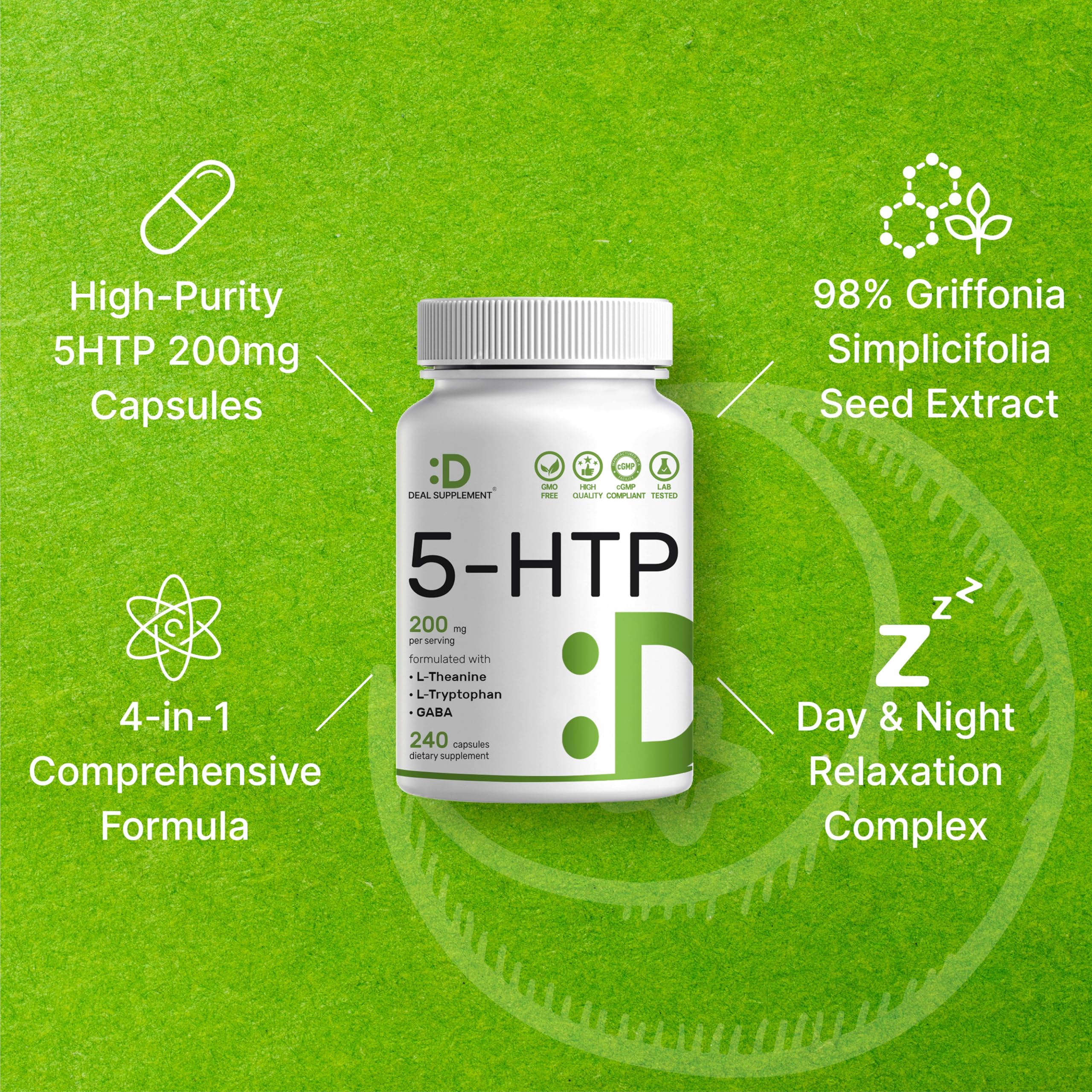 Deal Supplement GABA capsule closeup suggesting relaxation support