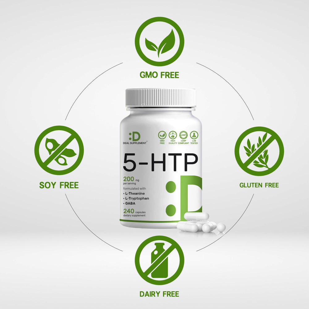Deal Supplement L-tryptophan ingredient closeup for balance