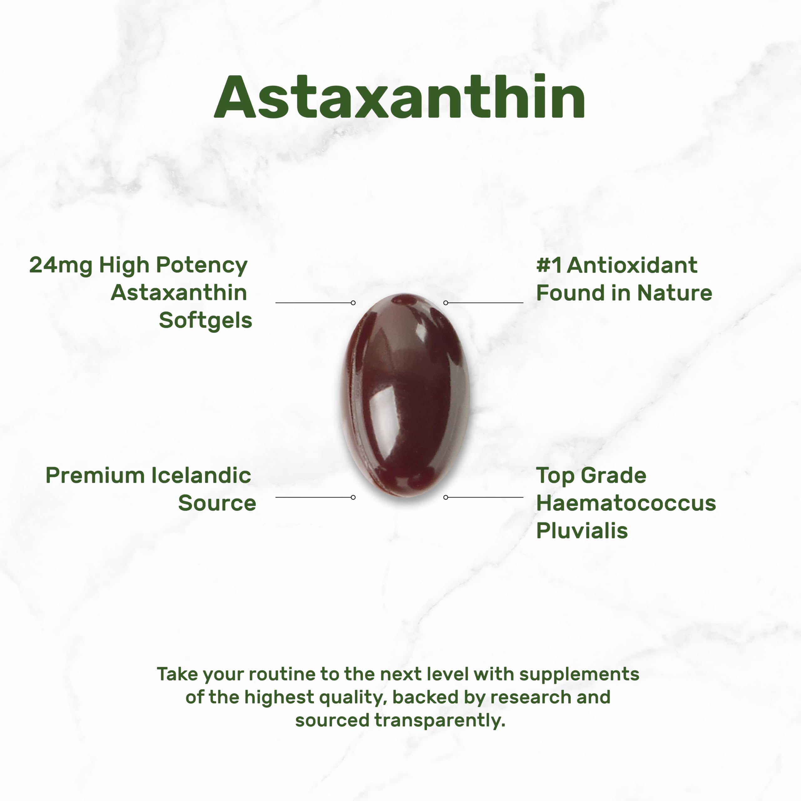 DEAL SUPPLEMENT Astaxanthin label detail showing non-GMO and purity.