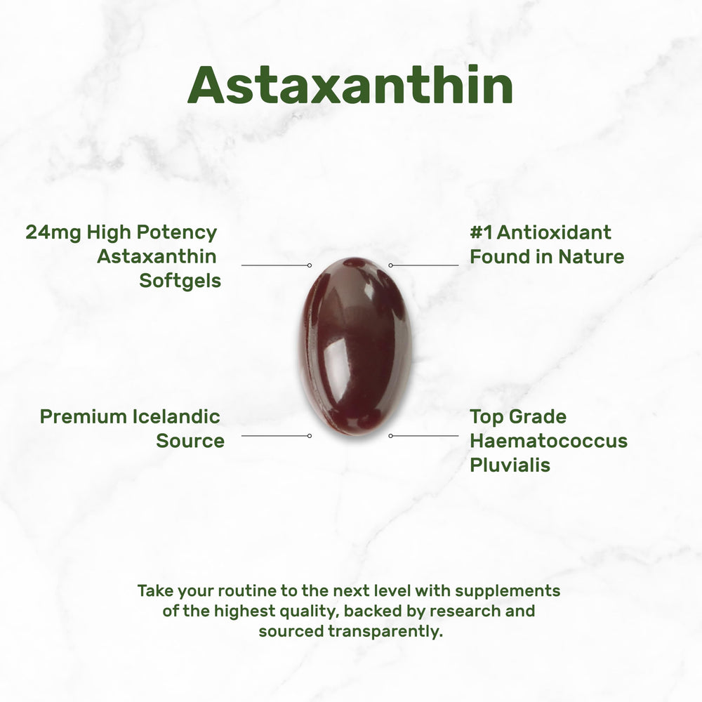 DEAL SUPPLEMENT Astaxanthin label detail showing non-GMO and purity.