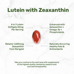Deal Supplement astaxanthin omega-3 softgels image emphasizes 4-in-1 eye support.