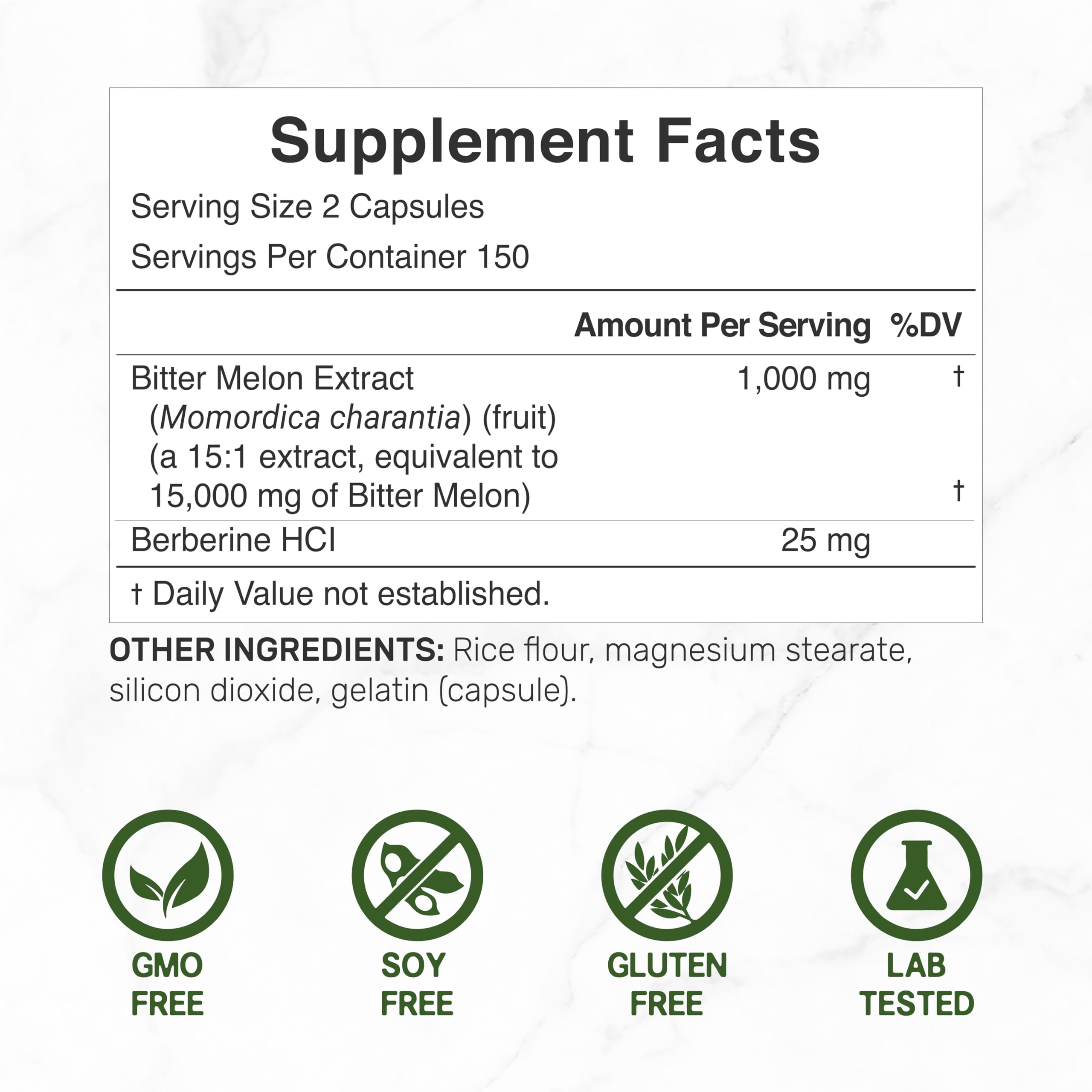 Deal Supplement Bitter Melon displays Berberine HCL as a key ingredient.