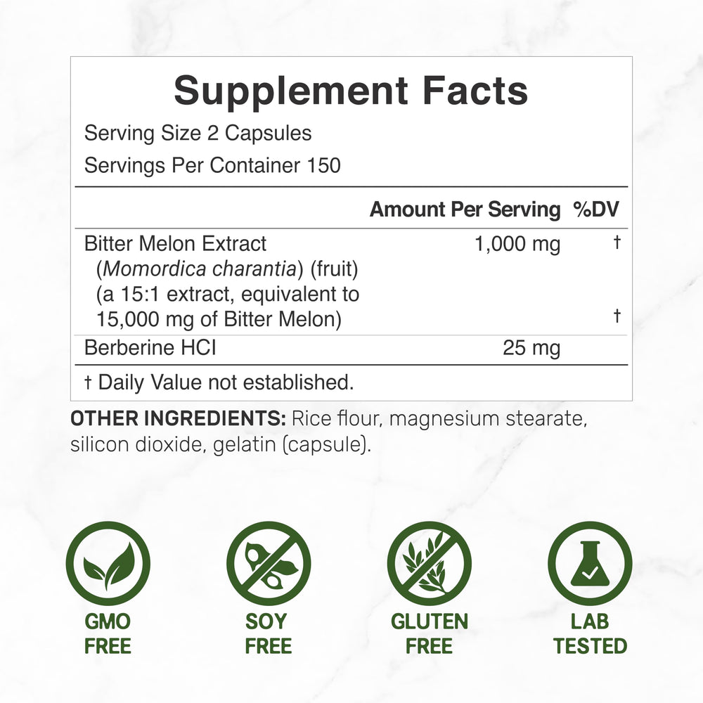 Deal Supplement Bitter Melon displays Berberine HCL as a key ingredient.