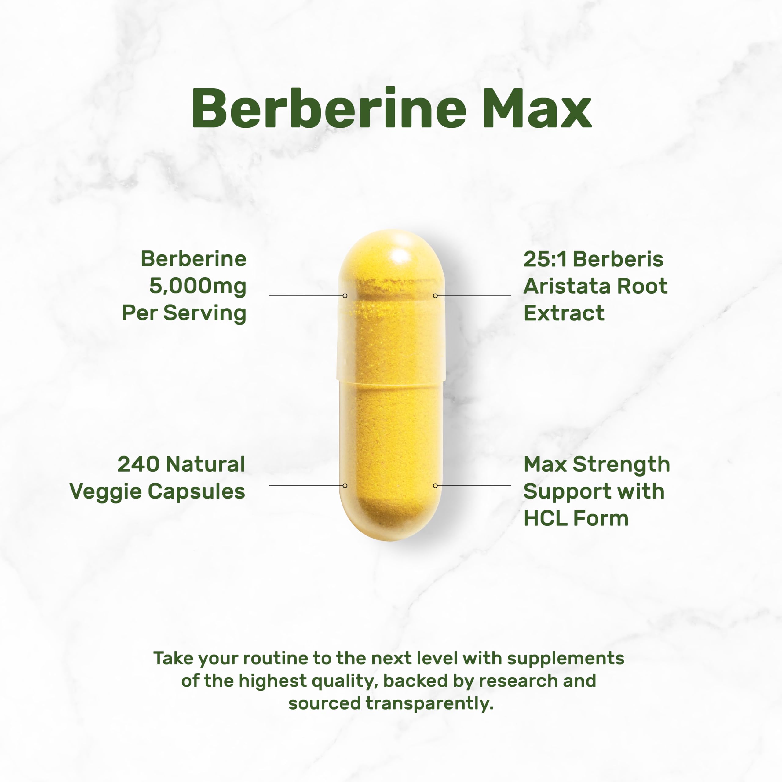 DEAL SUPPLEMENT Berberine Max capsules in veggie capsule form for daily use