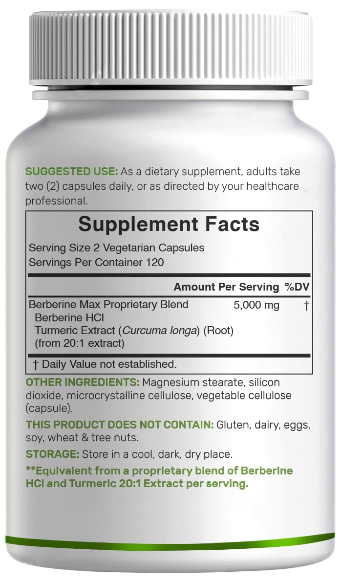 DEAL SUPPLEMENT Berberine Max serving scene with two capsules ready