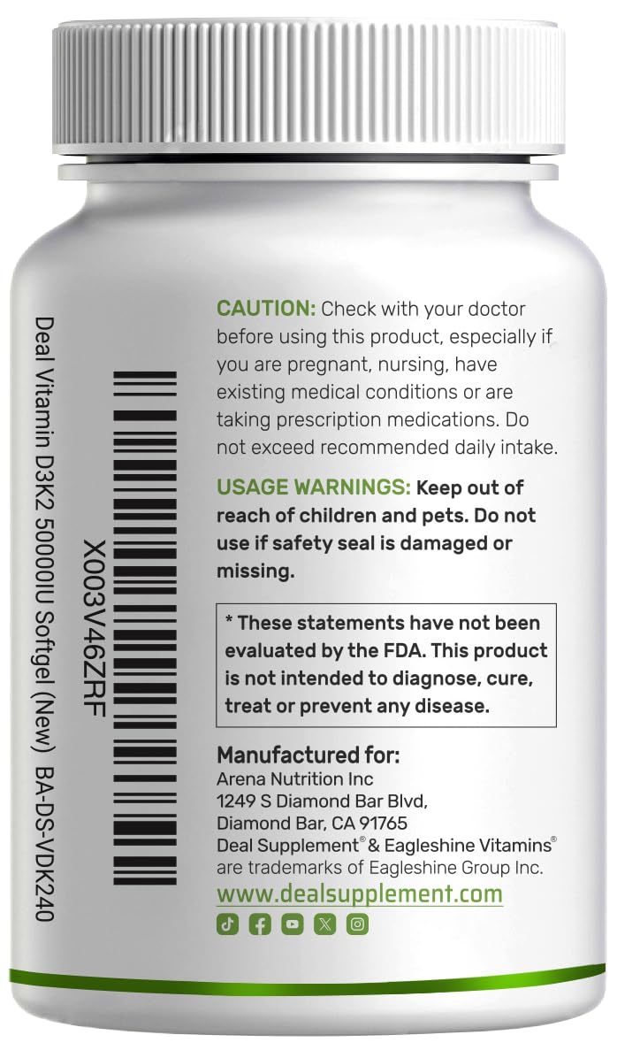 DEAL SUPPLEMENT bottle held in hand showing convenient weekly use.