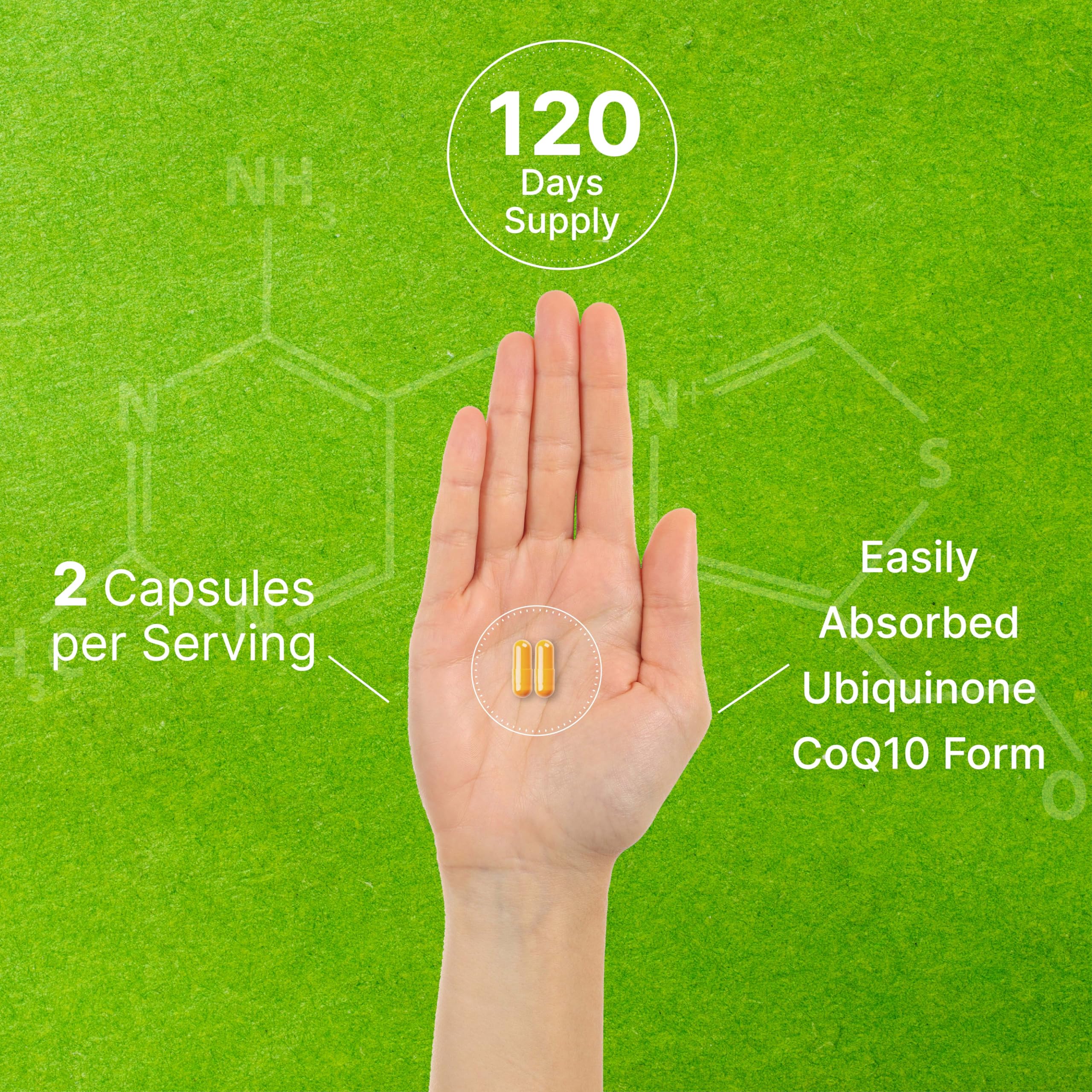 DEAL SUPPLEMENT CoQ10 Omega3 label closeup confirms omega-3 DHA and EPA content.