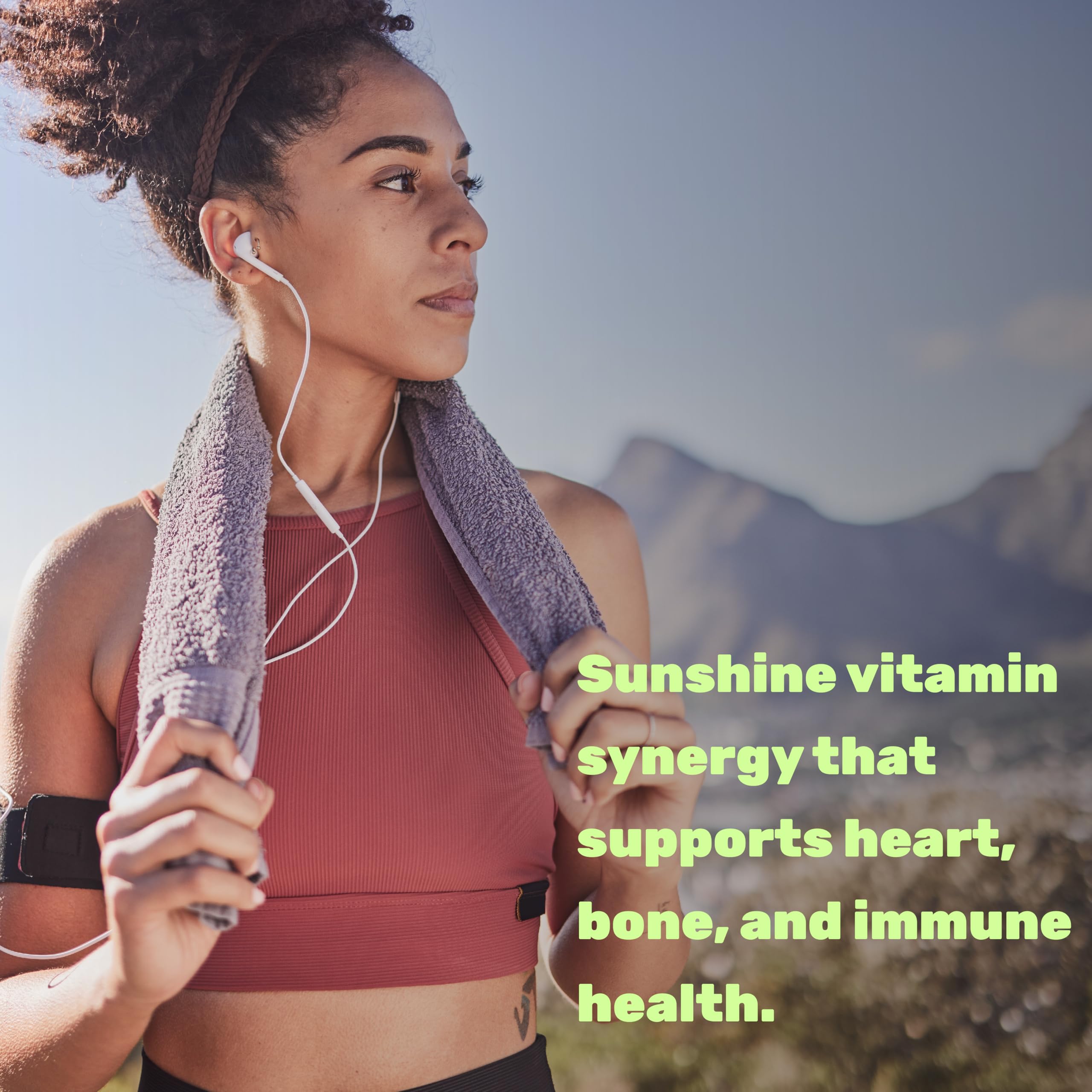 Deal Supplement D3K2 bottle-side-info communicates gluten-free and non-GMO benefits.