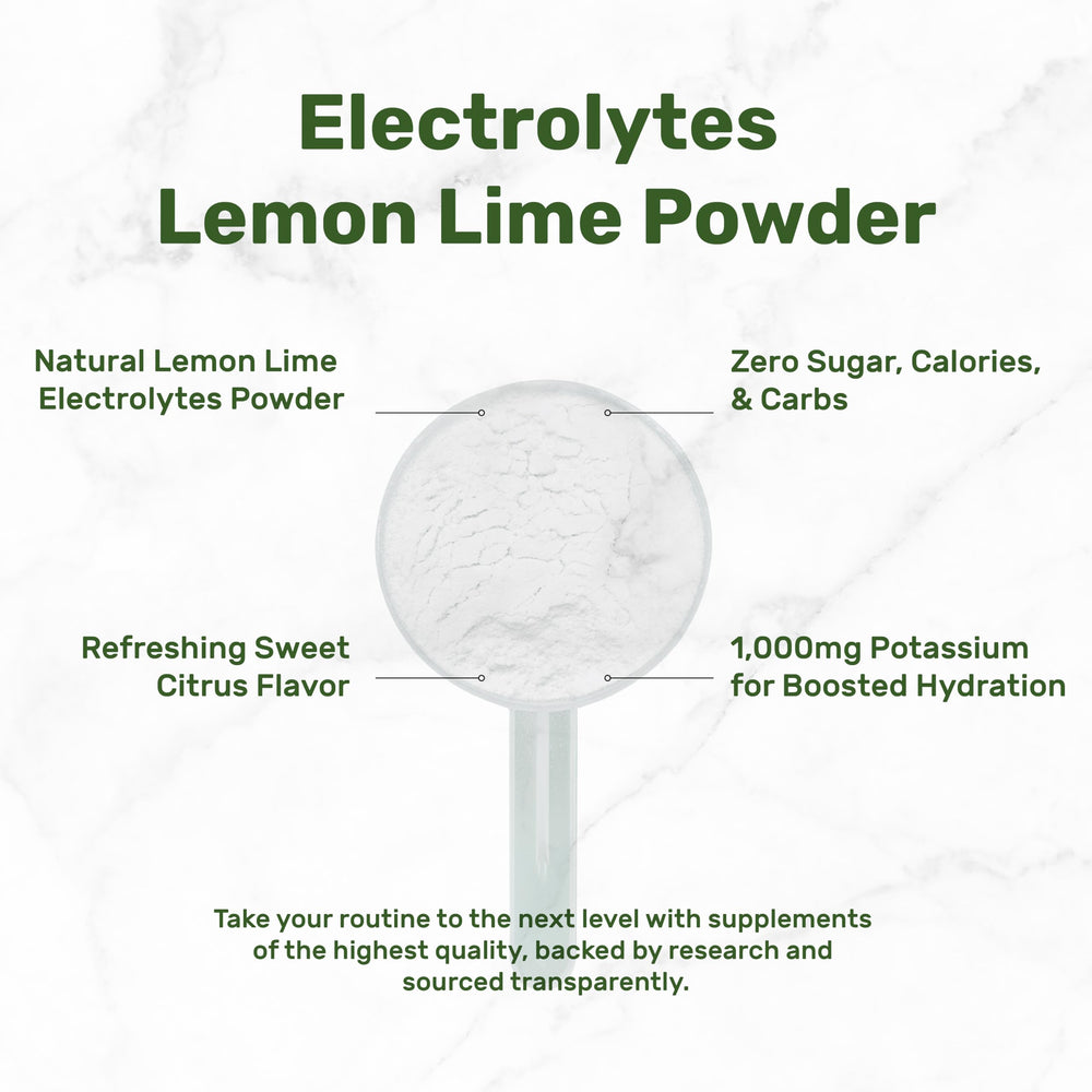 Glass of lemon-lime hydration from Deal Supplement Electrolytes Powder