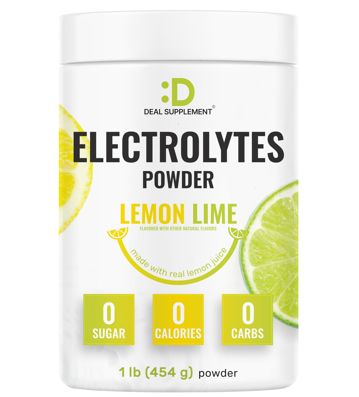 Deal Supplement Electrolytes Powder Lemon Lime bottle ready for hydration