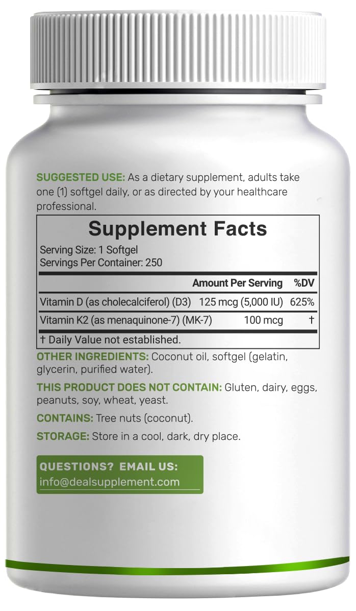 DEAL SUPPLEMENT nutrition label highlights gluten-free and non-GMO notes.