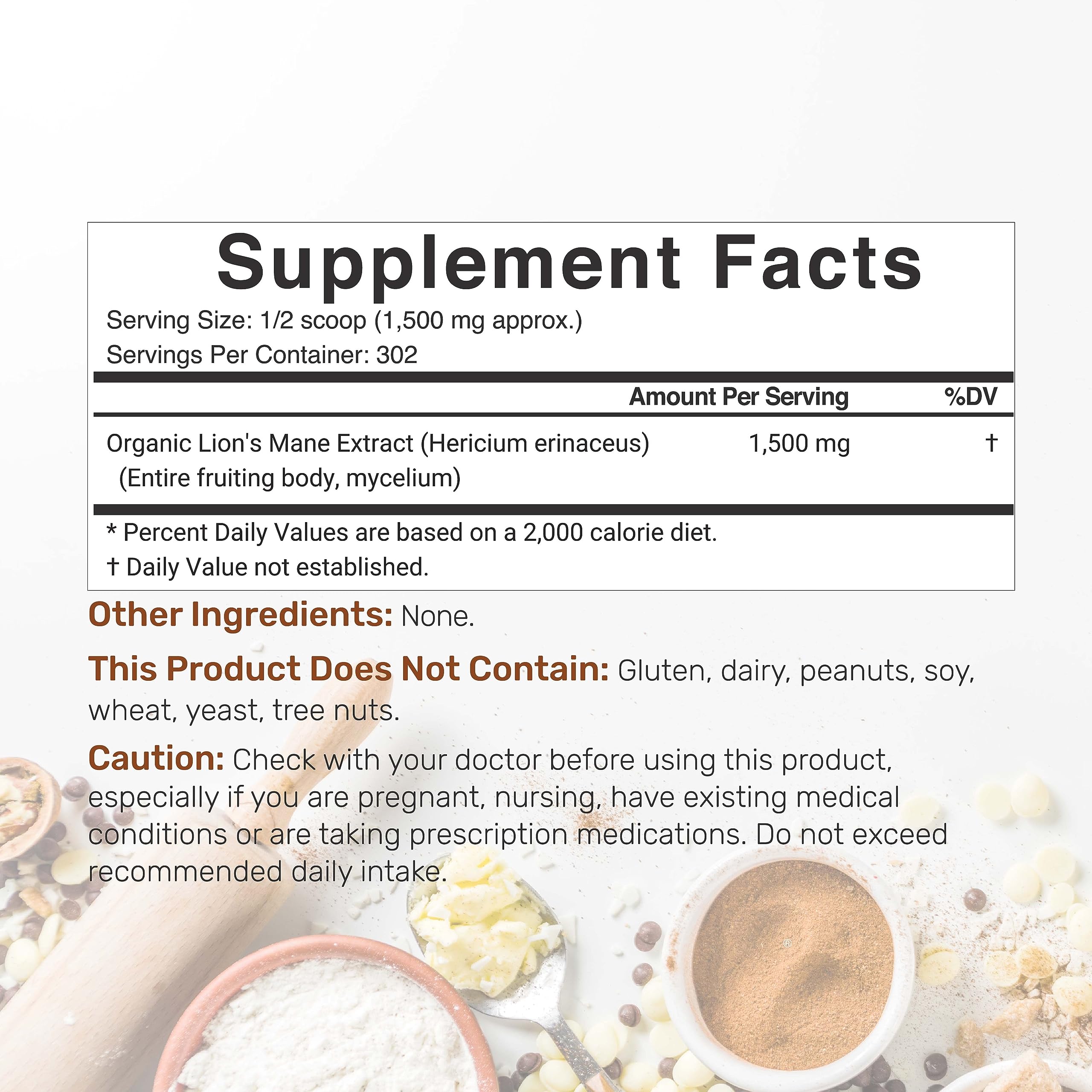 Deal Supplement Lions Mane powder texture close-up ideal for smoothies and shakes
