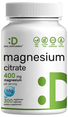 DEAL SUPPLEMENT Magnesium Citrate 400mg bottle front for daily wellness potential