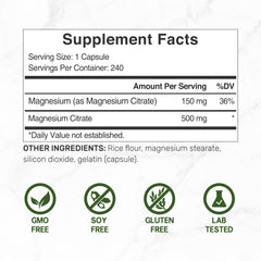 DEAL SUPPLEMENT Magnesium Citrate capsules close-up highlighting easy-to-swallow form