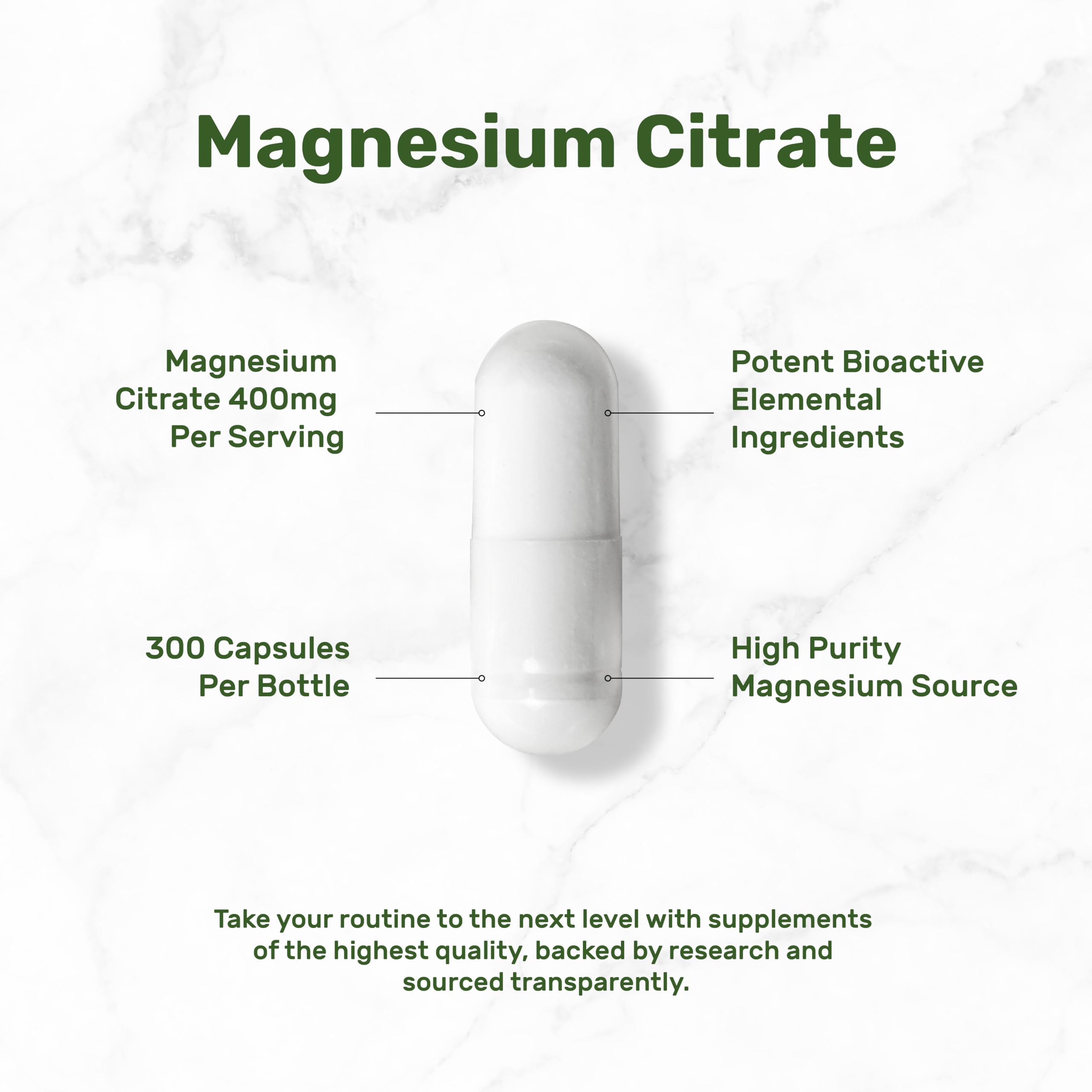 DEAL SUPPLEMENT Magnesium Citrate label closeup showing non-GMO and quality marks