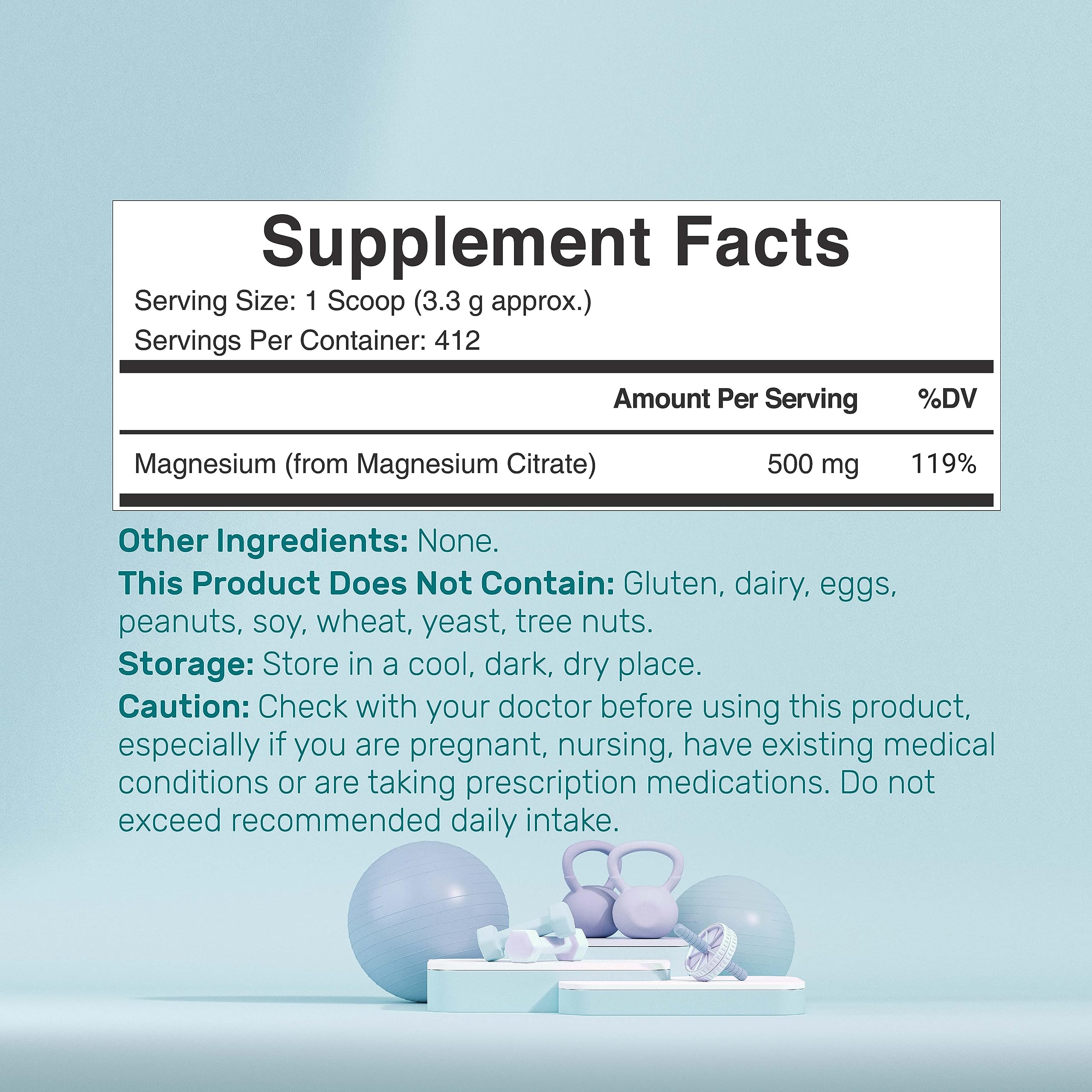 DEAL SUPPLEMENT unflavored magnesium citrate powder blends easily into drinks.