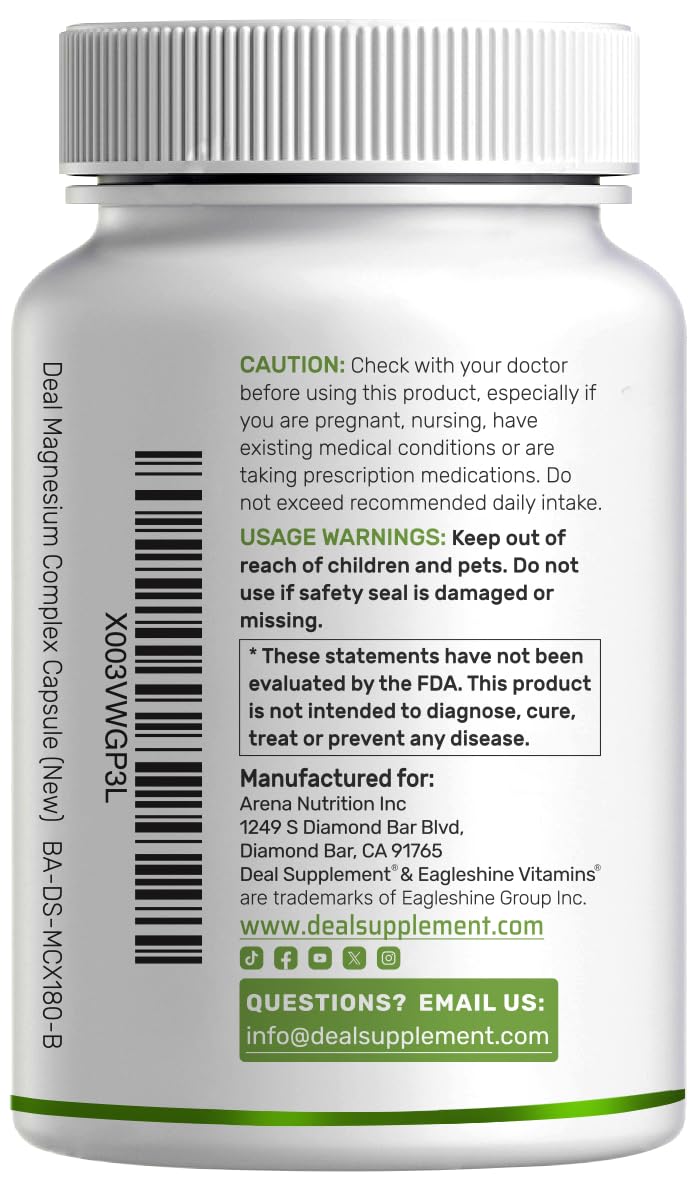 DEAL SUPPLEMENT Magnesium Complex in healthy routine setup, supports regular intake.