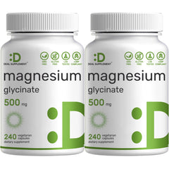 Deal Supplement Magnesium Glycinate bottle front highlights easy absorption.